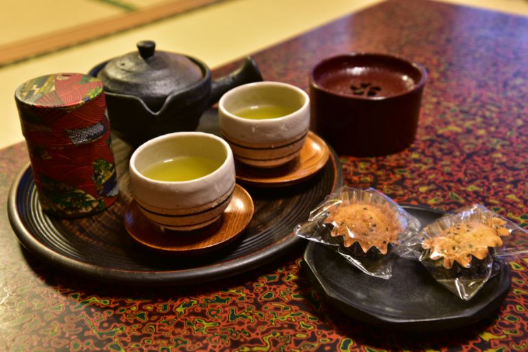 Handmade madeleines, a tea-serving sweets
