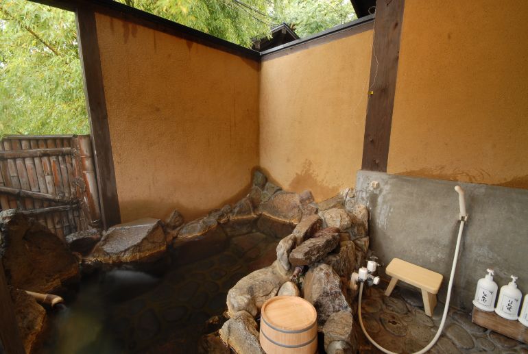 Open air bath for the guests only