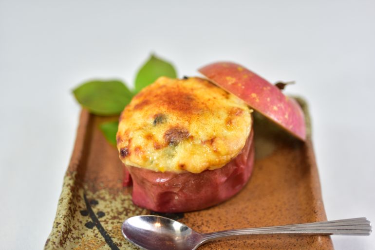 Mouth-changing dish Apple gratin