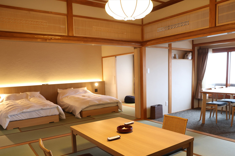 リニューアルオープンした和洋室