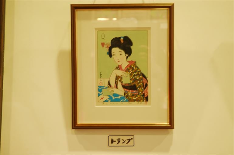 館内に飾られる竹久夢二の絵画